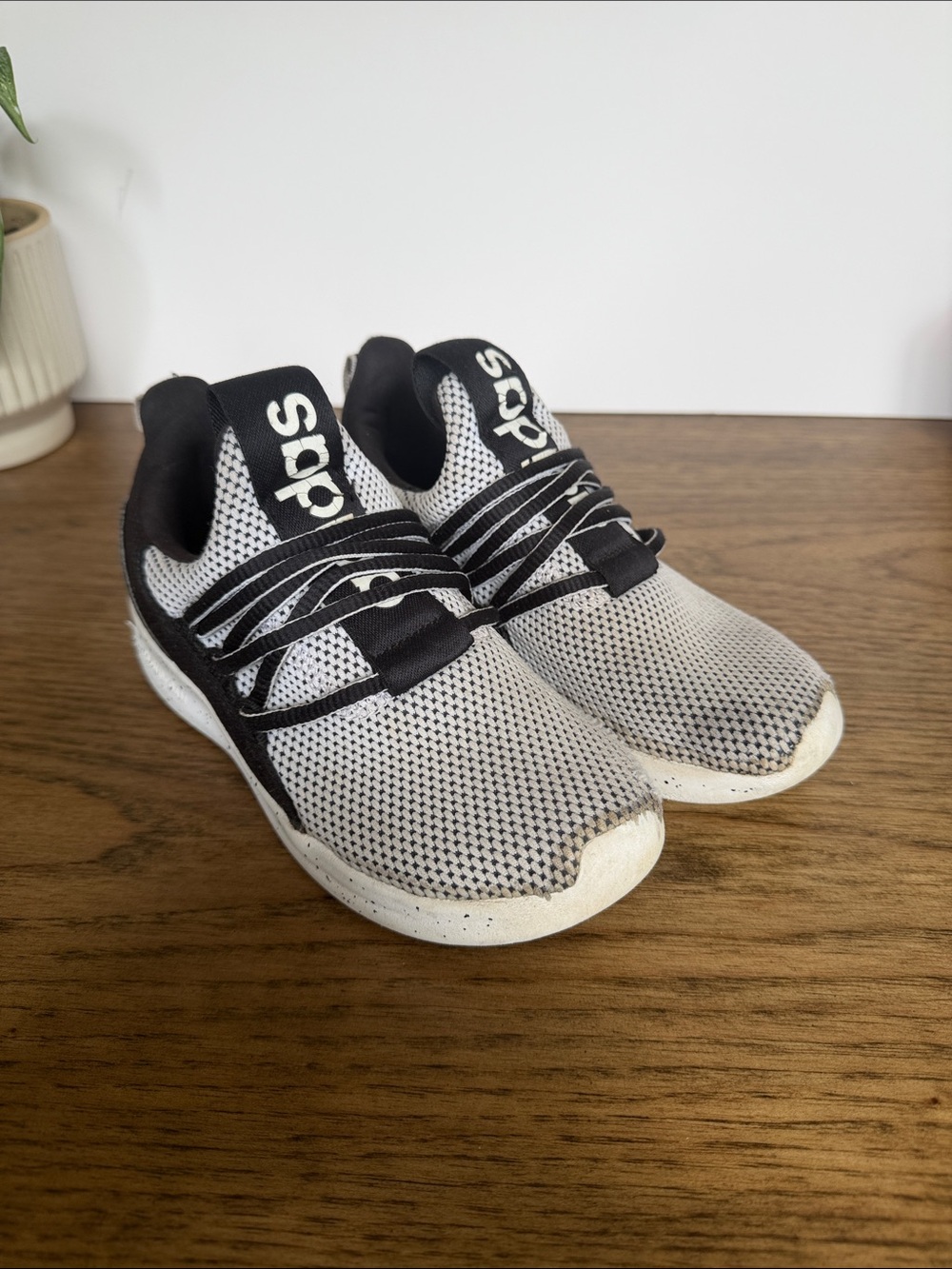 Kids Black and White Athletic Sneakers - Unknown Brand